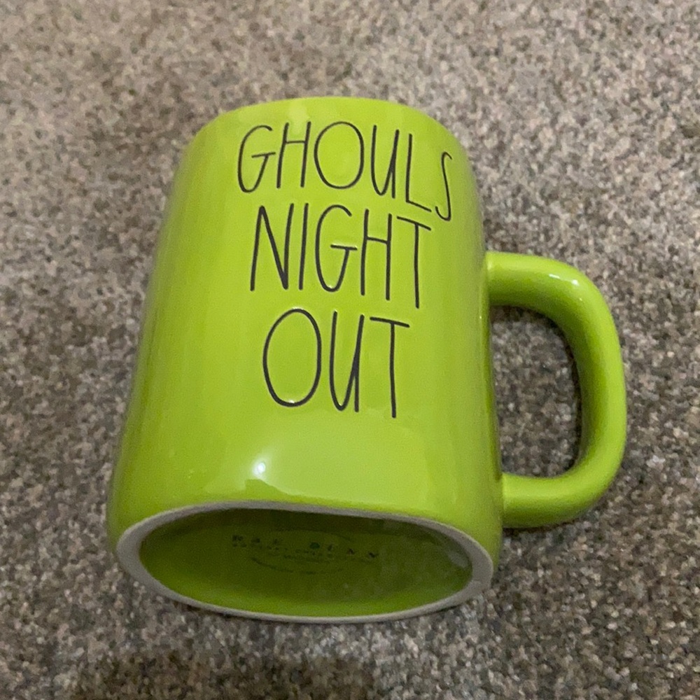 Rae Dunn Lime Green "Ghouls Night Out" Mug